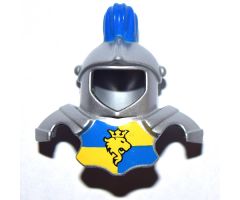 Duplo, Figure Wear & Utensil Clothing Head Armor with Blue Top Feather and Blue and Yellow Breastplate with Lion and Crown Pattern