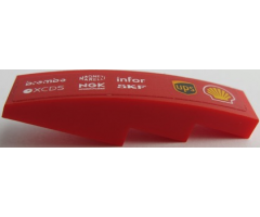 Slope, Curved 4 x 1 with 'MAGNETI MARELLI', 'brembo', 'infor', 'SKF', 'ups', 'XCDS', 'NGK' and Shell Logo Pattern Model Right Side (Sticker) - Set 75879