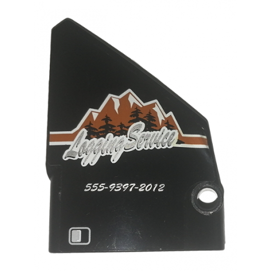 Technic, Panel Fairing #14 Large Short Smooth, Side B with 'Logging Service' and '555-9397-2012' Pattern (Sticker) - Set 9397