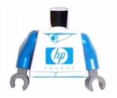 Torso Racers Blue 'hp invent' Pattern (Sticker) / Blue Arms / Dark Gray Hands