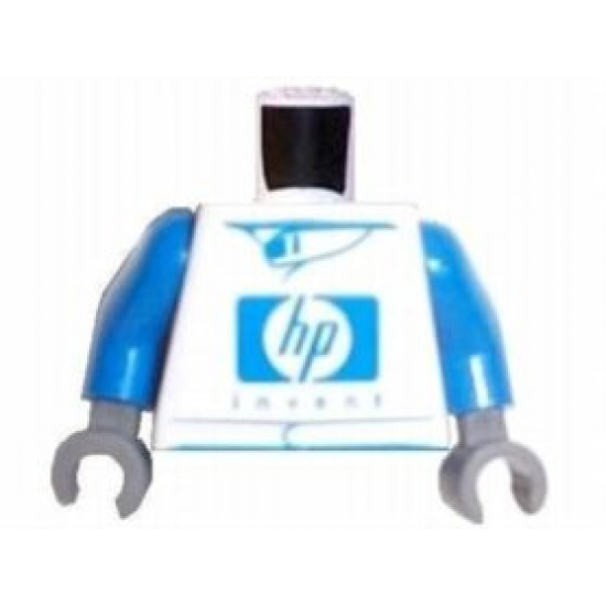 Torso Racers Blue 'hp invent' Pattern (Sticker) / Blue Arms / Dark Gray Hands