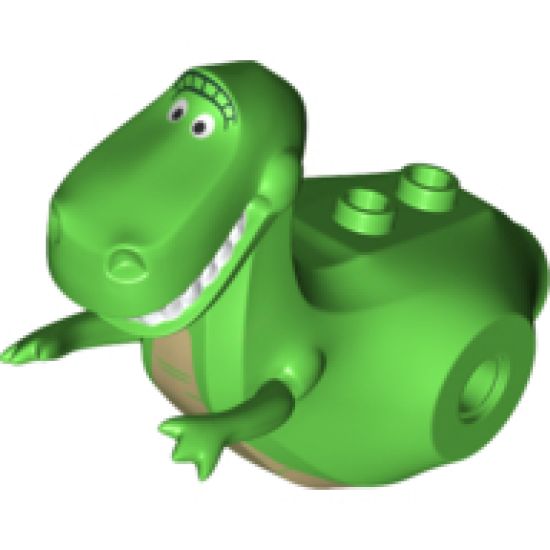 Animal, Body Part Dinosaur Middle 'Rex', Rubber Front Feet with Dark Tan Stomach and Eyebrows Pattern