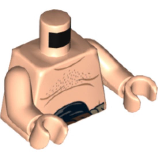 Torso SW Bare Chest with Hair Pattern (SW Malakili) / Light Nougat Arms / Light Nougat Hands