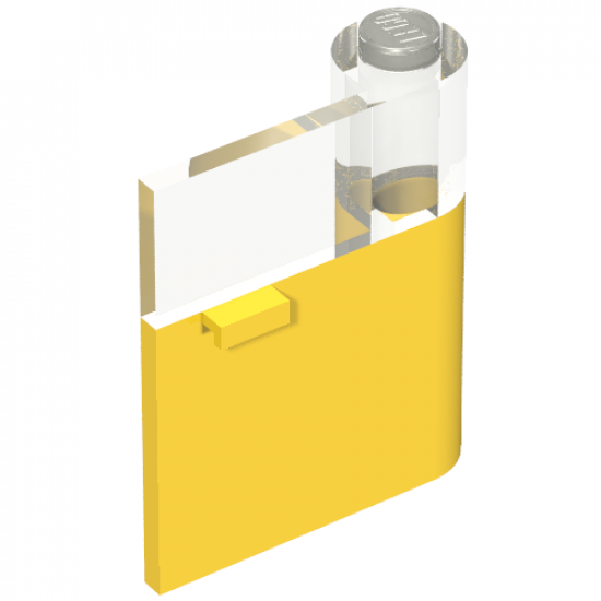 Door 1 x 3 x 3 Right with Trans-Clear Window and Horizontal Handle