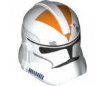 Minifigure, Headgear Helmet SW Clone Trooper with Orange 212th Battalion Pattern