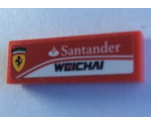 Tile 1 x 3 with 'Santander', 'WEICHAI' and Ferrari Logo Pattern Model Right Side (Sticker) - Set 75879