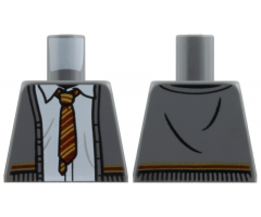 Torso Cardigan Sweater with White Shirt, Red and Yellow Tie and Trim (Gryffindor) Pattern