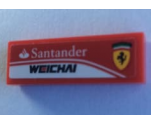 Tile 1 x 3 with 'Santander', 'WEICHAI' and Ferrari Logo Pattern Model Left Side (Sticker) - Set 75879