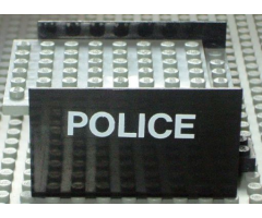 Boat Hull Smooth Middle 8 x 6 x 3 1/3, Deck Color Light Gray with 'POLICE' Pattern on Both Sides (Stickers)