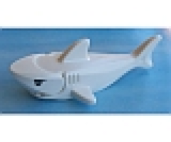 Shark with Gills with Black Eyes and White Pupils Pattern