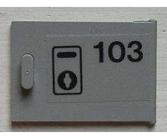 Container Cupboard 2 x 3 x 2 Door with '103' & Keyhole Pattern (Sticker) - Set 6597