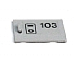 Container Cupboard 2 x 3 x 2 Door with '103' & Keyhole Pattern (Sticker) - Set 6597