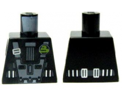 Torso Space Police 3 Blacktron I Pattern with Blacktron II Logo