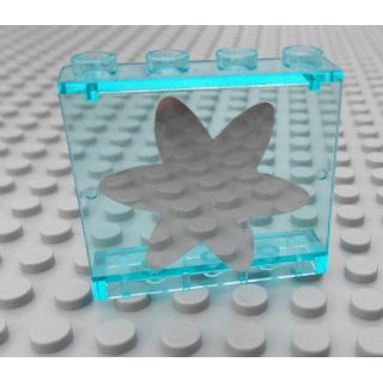 Panel 1 x 4 x 3 - Hollow Studs with Star Shaped Mirror Pattern (Sticker) - Set 5960