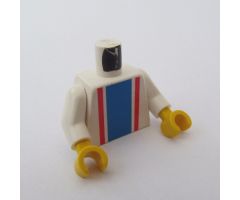 Torso Vertical Striped Blue/Red Pattern / White Arms / Yellow Hands