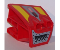 Technic, Panel RC Car Mudguard Front, Left with Vents and 'Red Beast' Pattern (Stickers) - Set 8378
