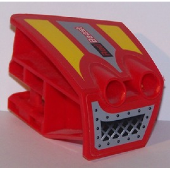 Technic, Panel RC Car Mudguard Front, Left with Vents and 'Red Beast' Pattern (Stickers) - Set 8378