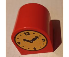 Duplo, Brick 2 x 2 x 2 Curved Top with Clock Hands 10:10 Pattern