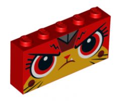 Brick 1 x 5 x 2 with Angry Ultrakatty Pattern