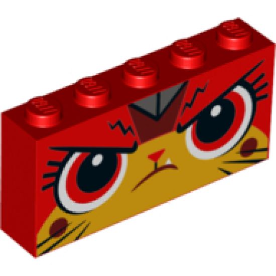 Brick 1 x 5 x 2 with Angry Ultrakatty Pattern