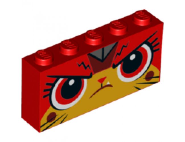 Brick 1 x 5 x 2 with Angry Ultrakatty Pattern