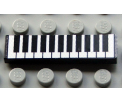 Tile 1 x 4 with Keyboard Pattern (Sticker) - Set 5942