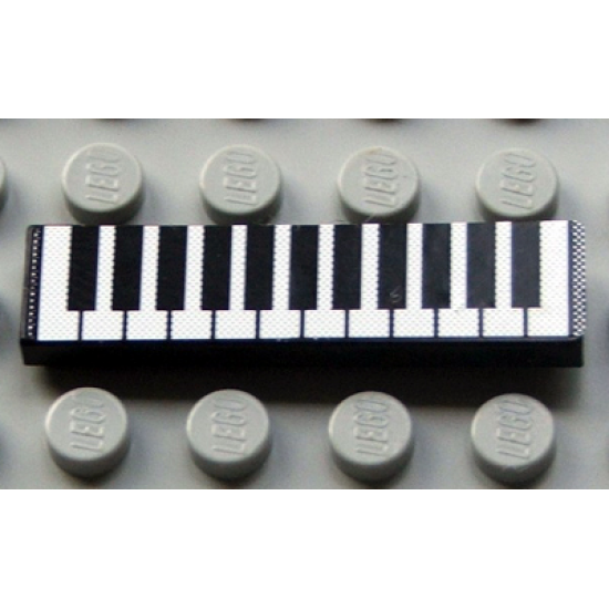 Tile 1 x 4 with Keyboard Pattern (Sticker) - Set 5942