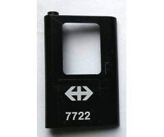 Door 1 x 4 x 5 Train Left with White Double Arrow (Swiss Federal Railways) and '7722' Pattern (Sticker) - Set 7722