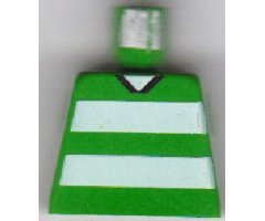 Torso Soccer Horizontal White Stripes and No. 11 Back Pattern