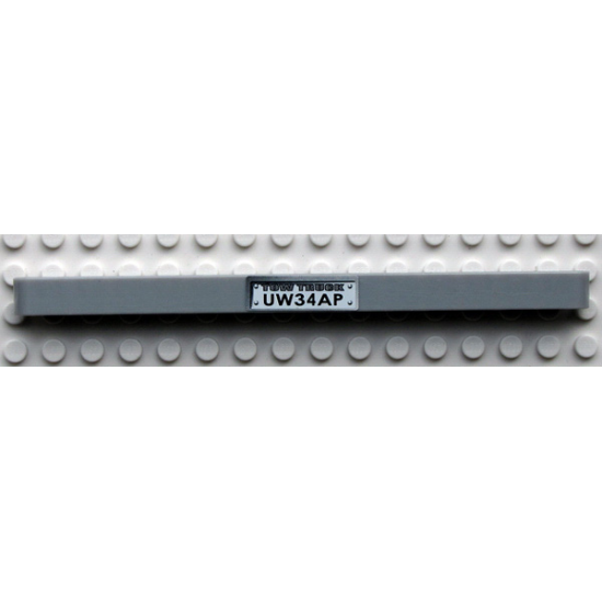Technic, Liftarm 1 x 15 Thick with 'TOW TRUCK UW34AP' Pattern (Sticker) - Set 8285
