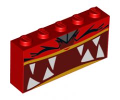 Brick 1 x 5 x 2 with Extremely Furious Ultrakatty Pattern