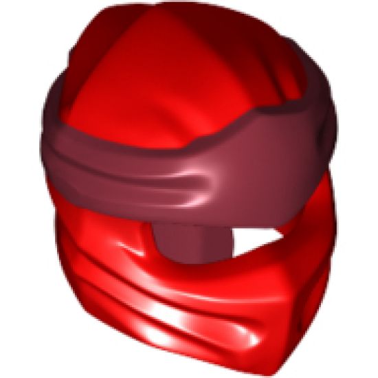 Minifigure, Headgear Ninjago Wrap Type 4 with Dark Red Headband Pattern