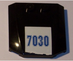 Wedge 4 x 4 x 2/3 Triple Curved with Number 7030 Pattern (Sticker) - Set 7030
