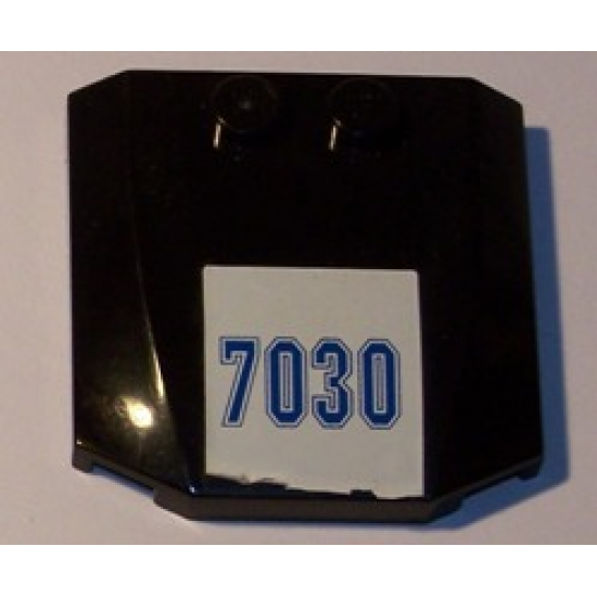 Wedge 4 x 4 x 2/3 Triple Curved with Number 7030 Pattern (Sticker) - Set 7030