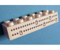 Brick 2 x 6 with Airplane Doors and Windows Pattern on Both Sides (Stickers) - Set 40146