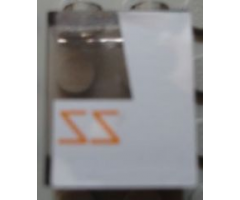 Panel 1 x 2 x 2 - Hollow Studs with Reversed Orange 'ZZ' on White Background SW Rebel Snowspeeder Pattern Model Left Side (Sticker) - Set 10129