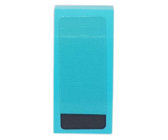 Slope, Curved 2 x 1 with Black Stripe on Medium Azure Background Pattern Model Right Side (Sticker) - Set 76898