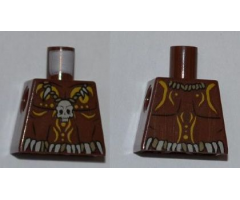 Torso PotC Bare Chest with Skull Necklace and Body Paint Pattern
