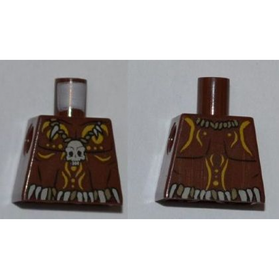 Torso PotC Bare Chest with Skull Necklace and Body Paint Pattern