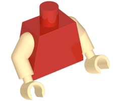 Torso Harry Potter Tournament Black Shoulders Pattern / Light Nougat Arms / Light Nougat Hands