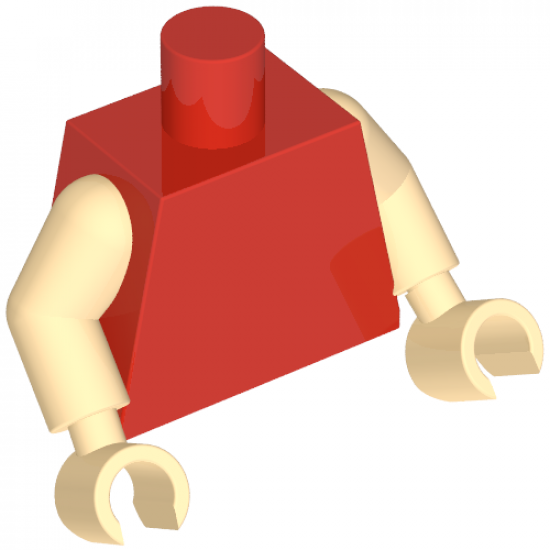 Torso Harry Potter Tournament Black Shoulders Pattern / Light Nougat Arms / Light Nougat Hands