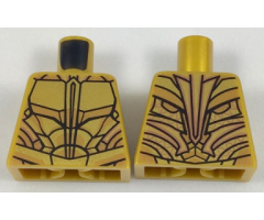 Torso Atlantean Armor with Metallic Gold Plates Pattern