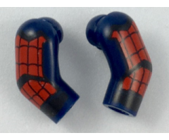 Arm, (Matching Left and Right) Pair with Black and Red Webbing, Chevron Pattern