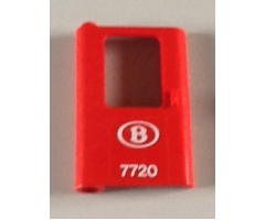 Door 1 x 4 x 5 Train Left with White 'B 7720' Pattern (Sticker) - Set 7720