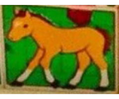 Duplo, Tile 2 x 2 x 1 with Stable Mosaic Picture 14 Pattern (Set 9220)