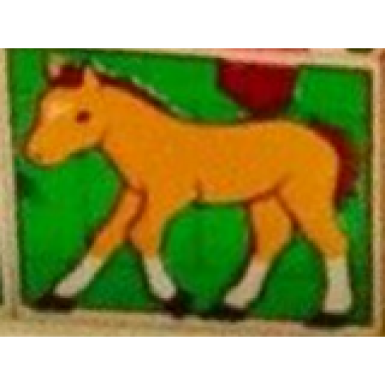 Duplo, Tile 2 x 2 x 1 with Stable Mosaic Picture 14 Pattern (Set 9220)