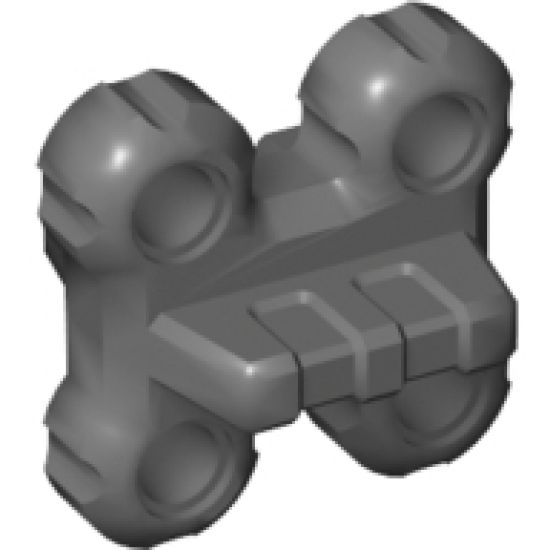 Technic, Connector Spike Flexible with Four Holes, Raised Center