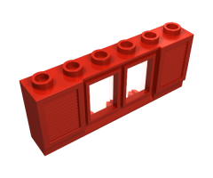 Window 1 x 6 x 2 with Shutters