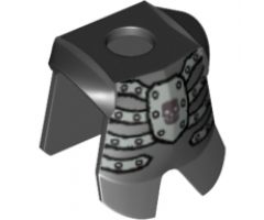 Minifigure, Body Wear Armor Breastplate with Leg Protection, Fantasy Era Skeleton Pattern