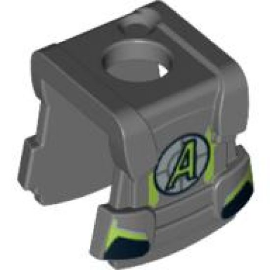 Minifigure, Body Wear Armor Breastplate with Back Stud, Agents Logo Pattern